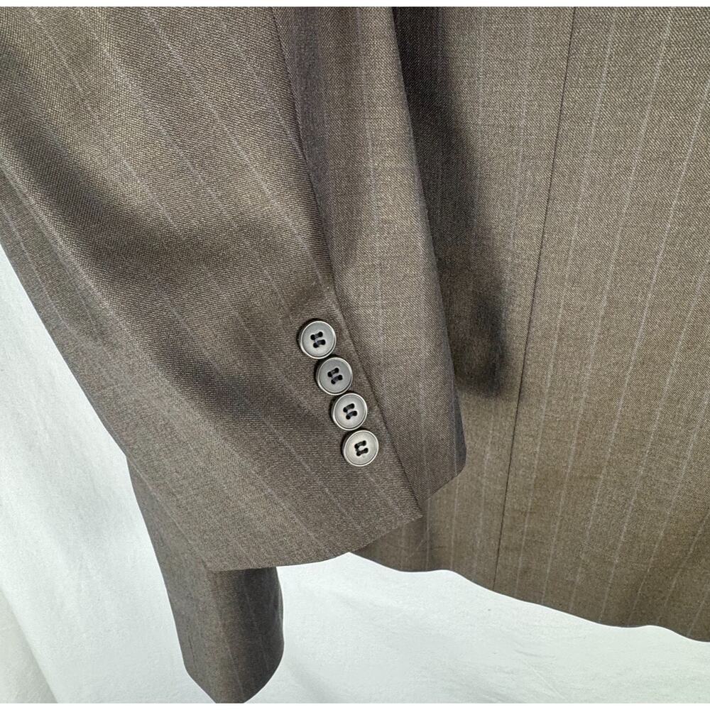 Vintage Oscar de la Renta Wool Blazer 44S Pinstrip Sport Coat, Classic, Designer - Picture 13 of 14